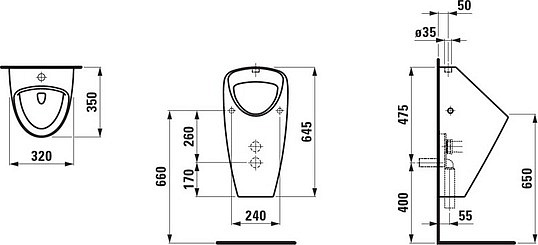 изображение Писсуар Laufen Caprino Plus 8.4206.2.000.000.1 от Магия Воды
