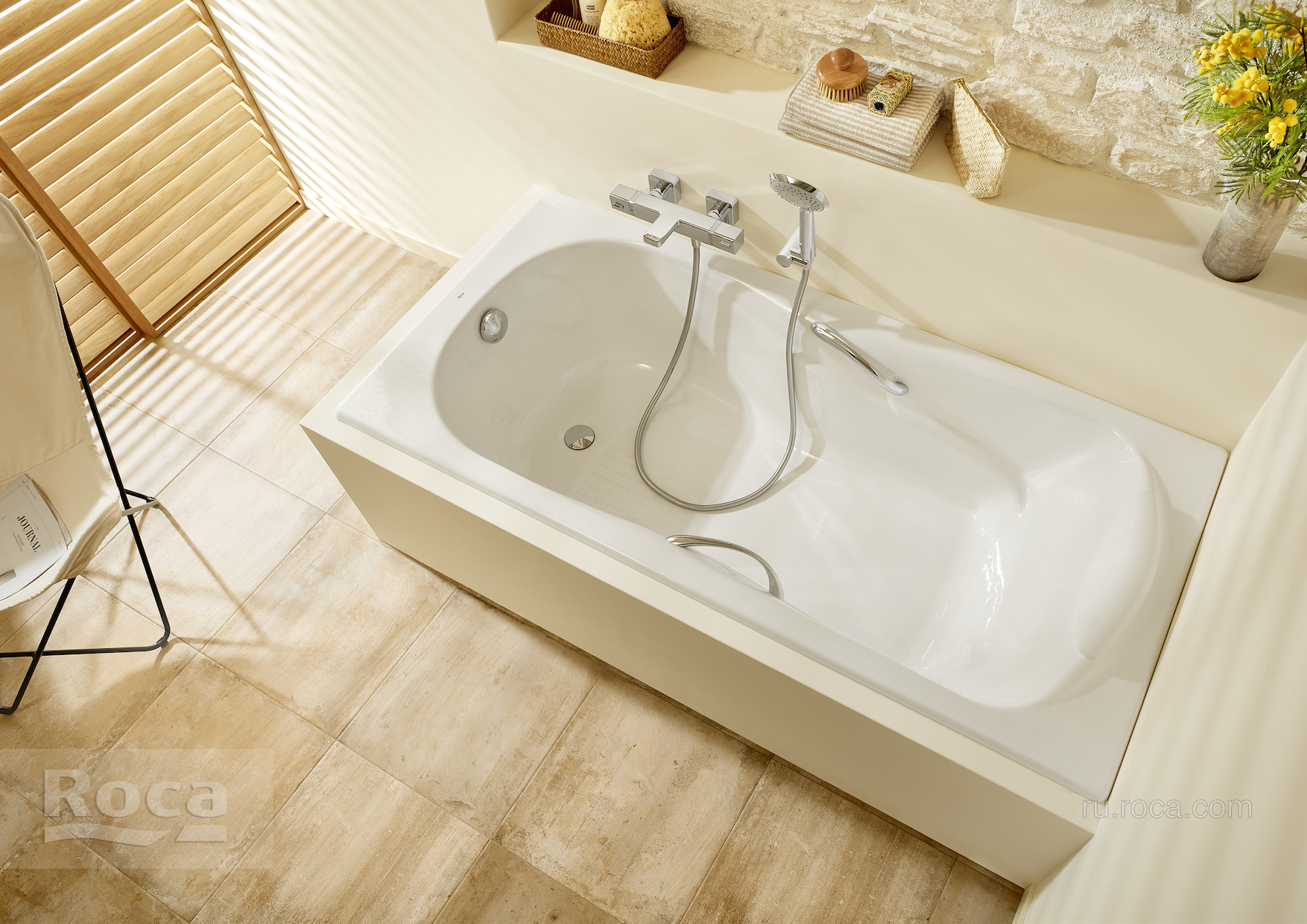 изображение Ручки для ванны Roca Haiti 526804210 хром от Магия Воды