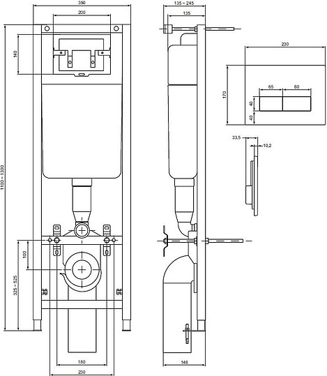 изображение Система инсталляции для унитазов Ideal Standard W3710AA 4 в 1 от Магия Воды