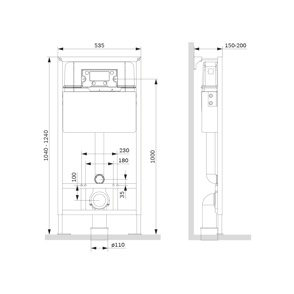 изображение Инсталляция для подвесного унитаза AM.PM ProC I012707 от Магия Воды