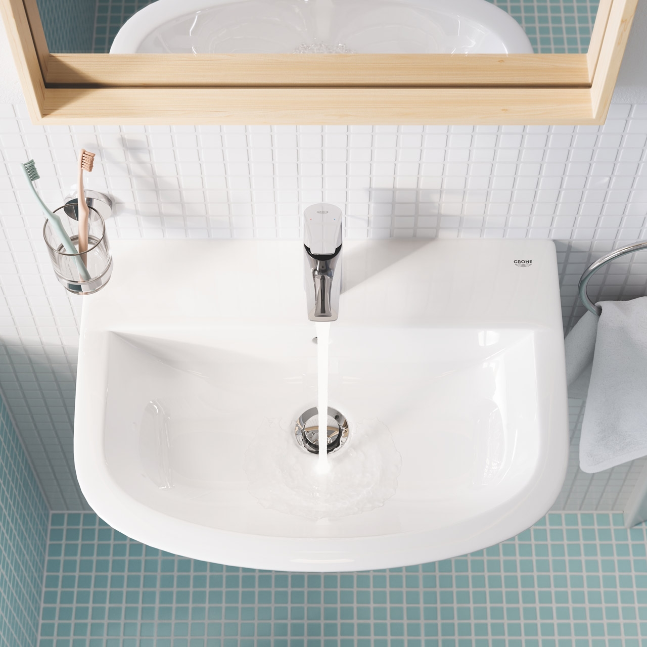 изображение Смеситель для раковины Grohe BauEdge 23328001, хром от Магия Воды