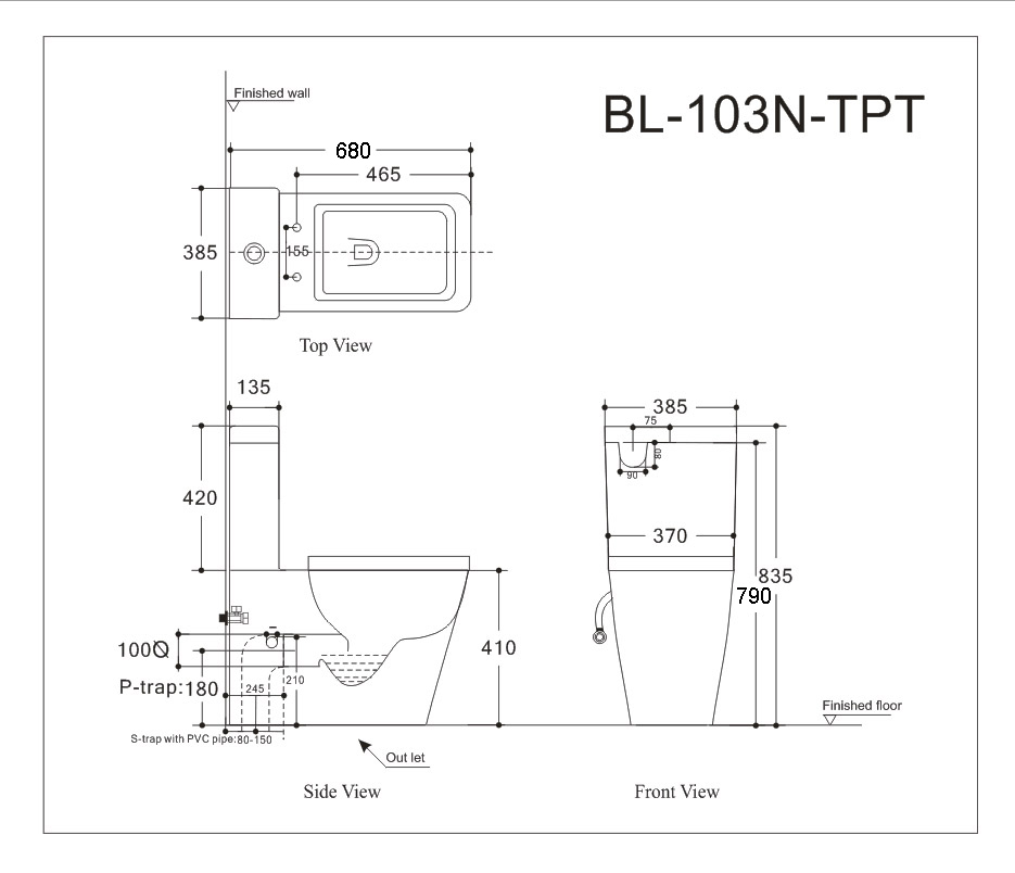 изображение Сливной бачок Aquanet Tavr-C2 от Магия Воды